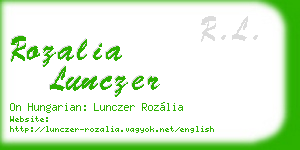 rozalia lunczer business card