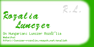 rozalia lunczer business card